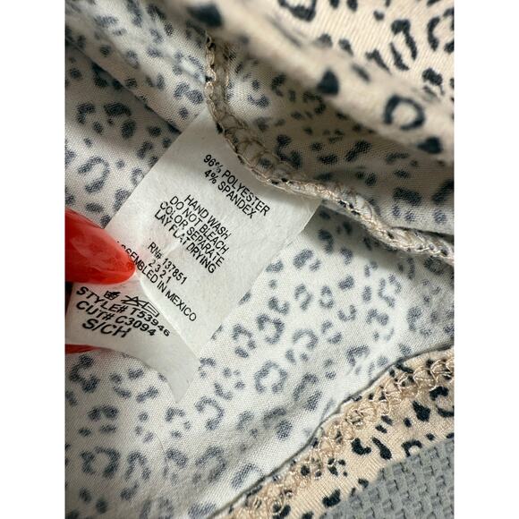 Gaze DTLA Leopard Cowl Neck Cami Top Small NWT - Picture 5 of 5